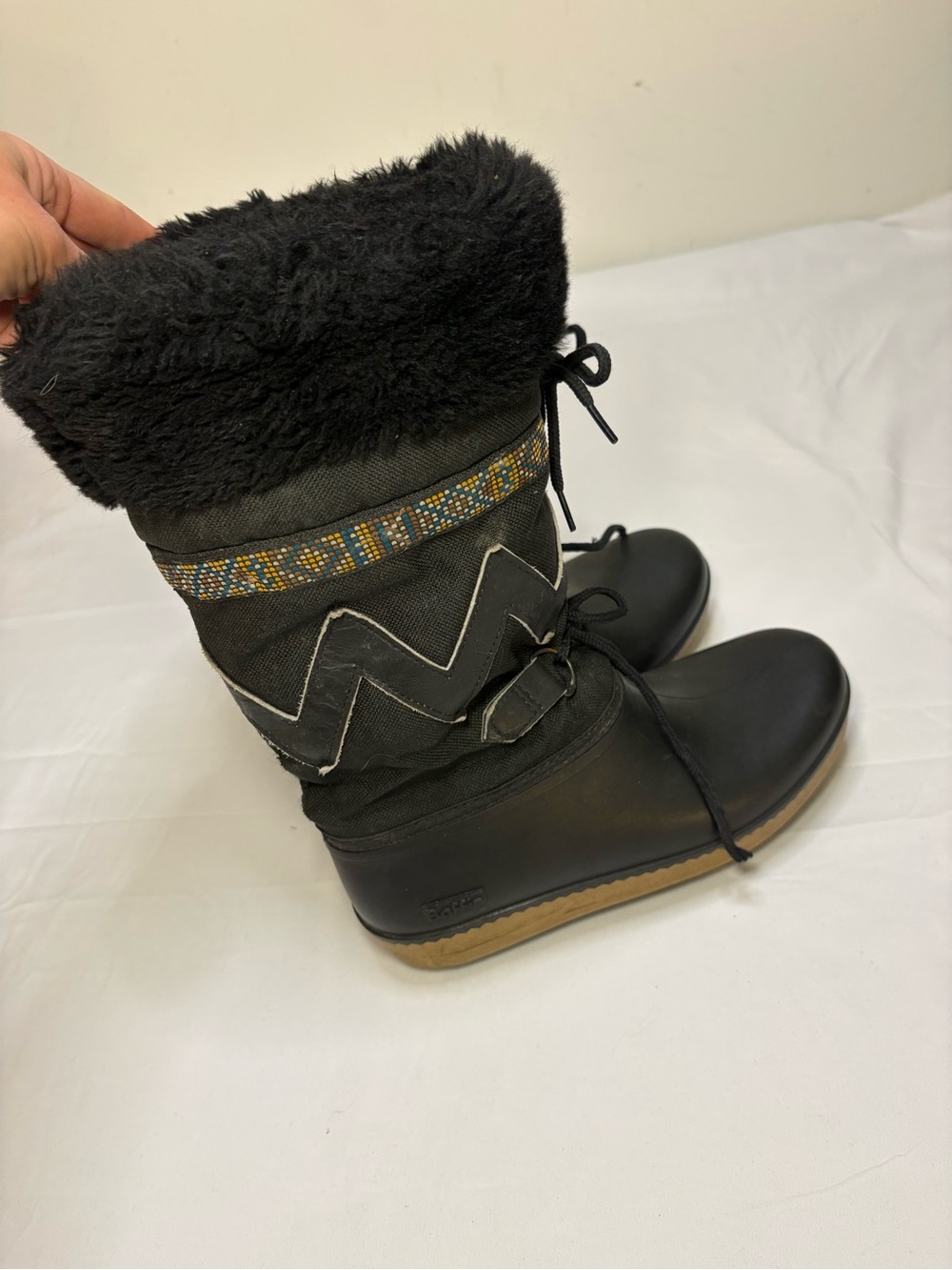 Vintage Baffin Insulated Winter Snow Boots Retro Polar Aztec Women’s 8 Canadian - Picture 2 of 10